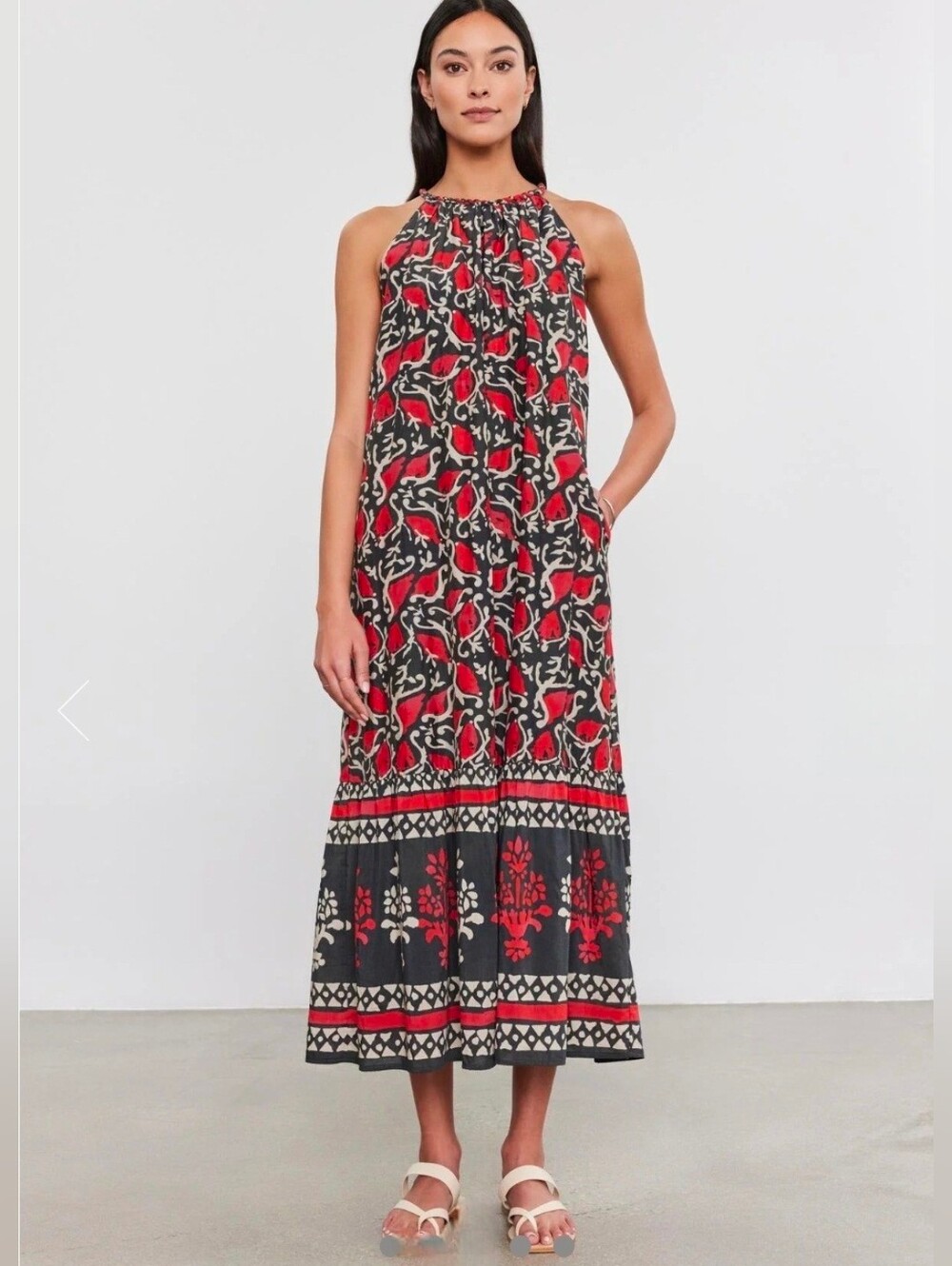 Velvet By Graham & Spencer Sleeveless Floral Ghita Dress Size XS NWT $299 Boho